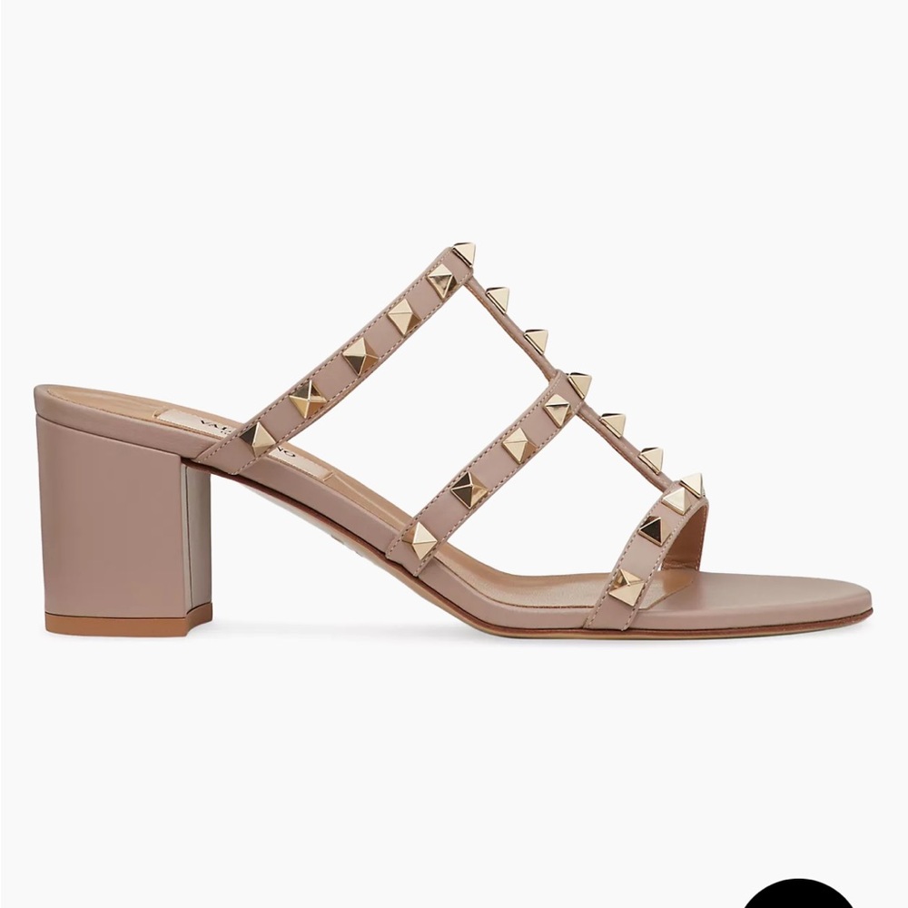 PREOWNED VALENTINO GARAVANI ROCKSTUD SLIDE SANDALS